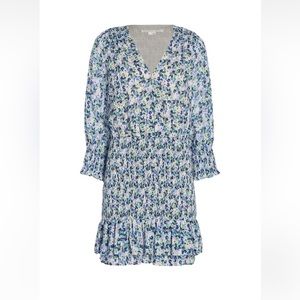 Brand New with Tags - Veronica Beard - Darrah Smocked Dress Cobalt Multi size 10